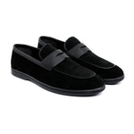 BLACK SUEDE LEATHER LOAFERS