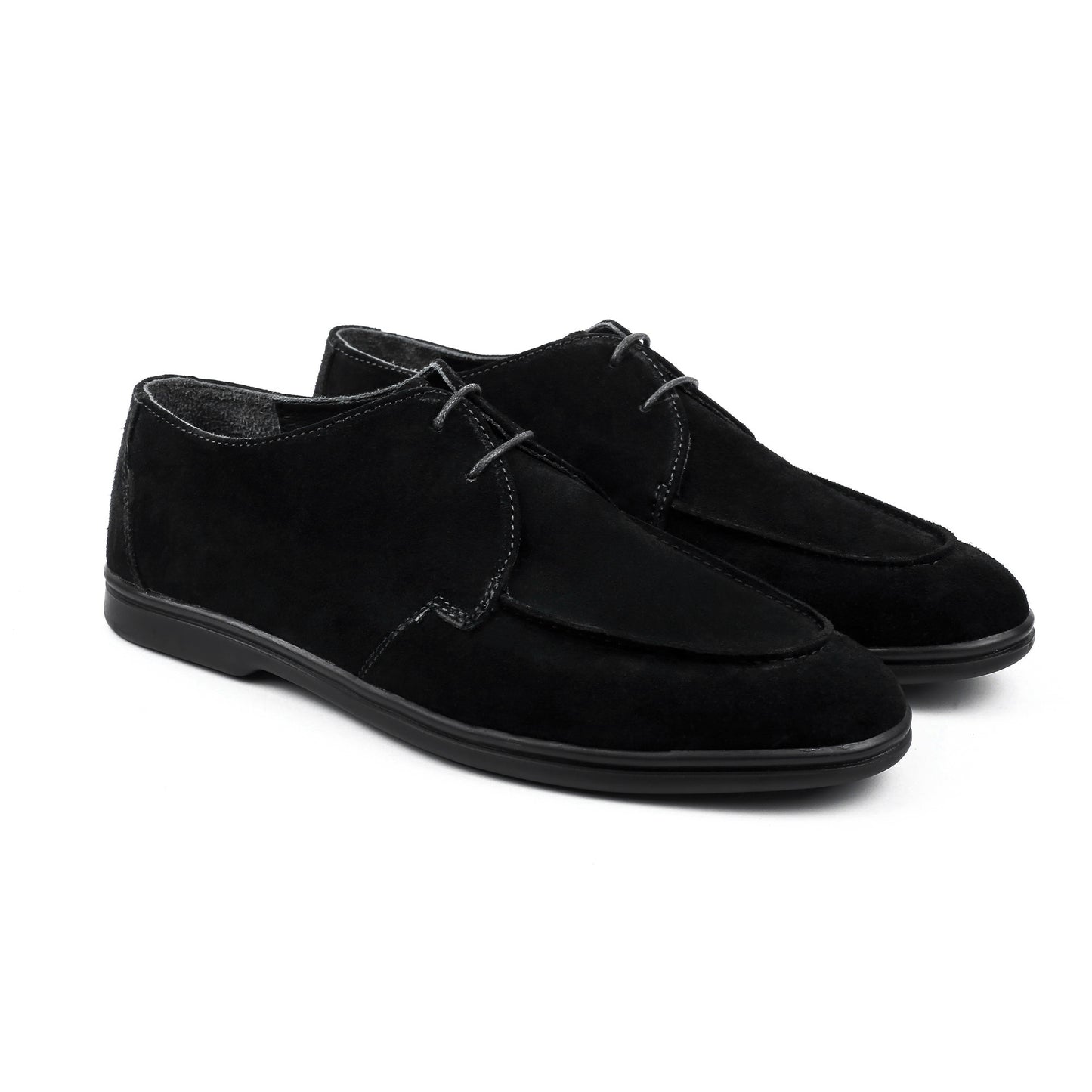 BLACK SUEDE LACE UP SHOES
