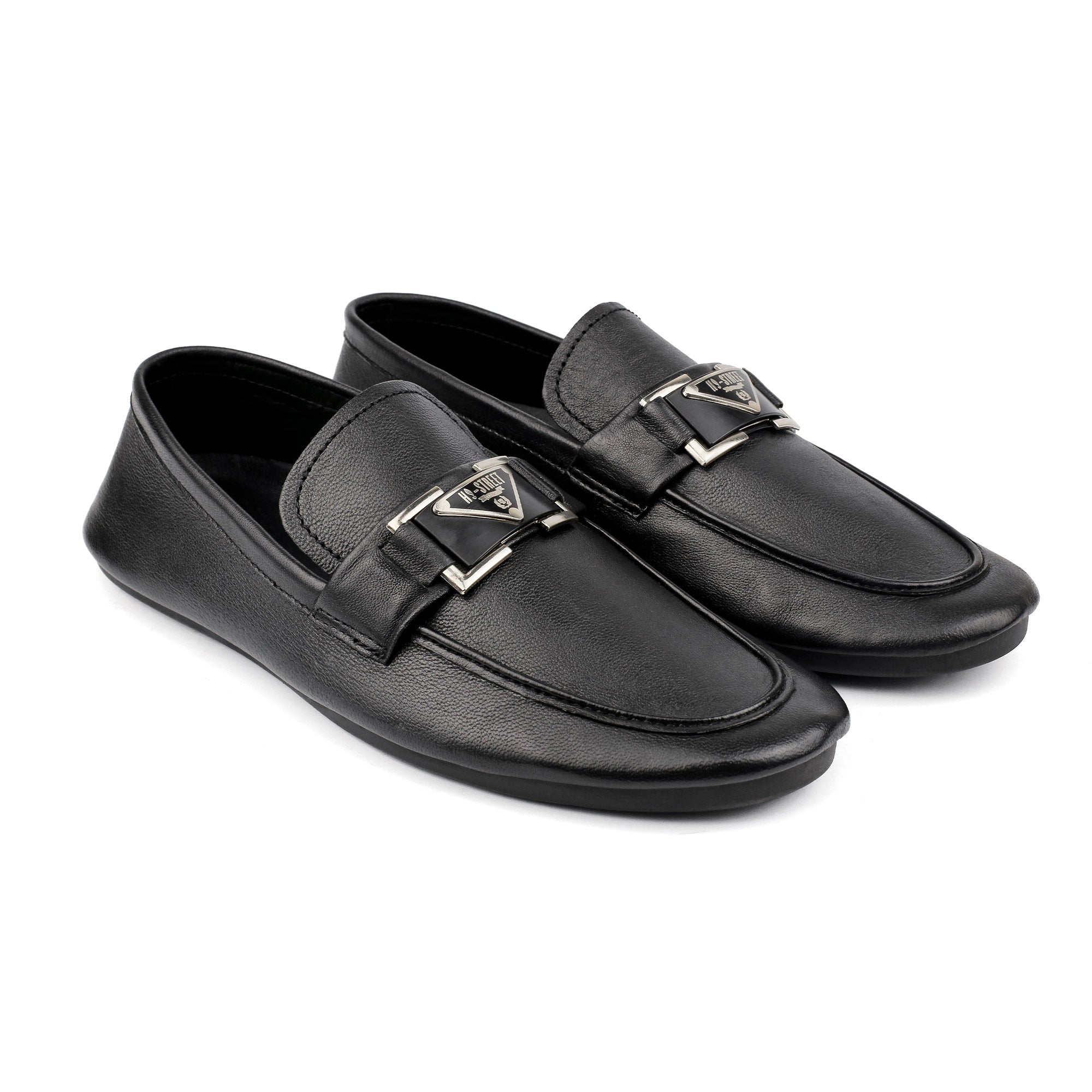 BLACK SOFT LEATHER SHOES
