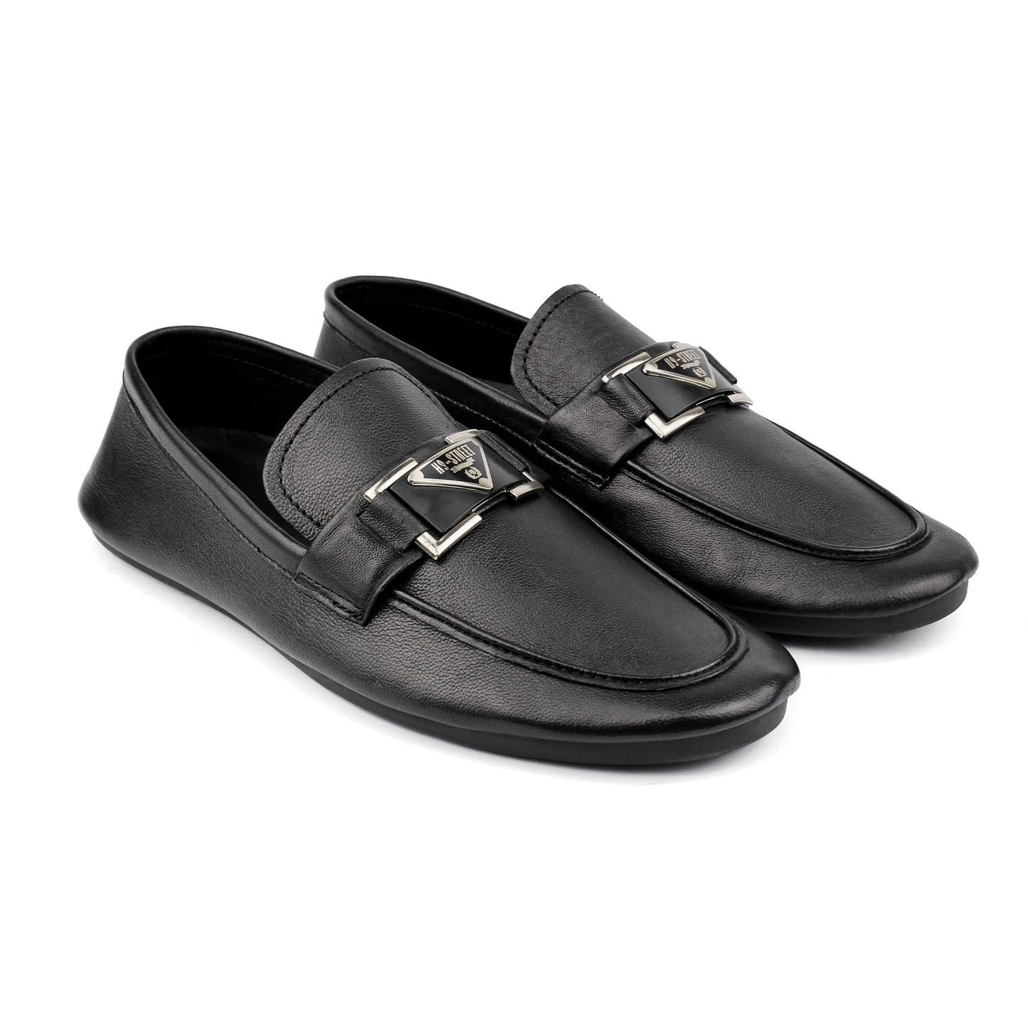 BLACK SOFT LEATHER SHOES