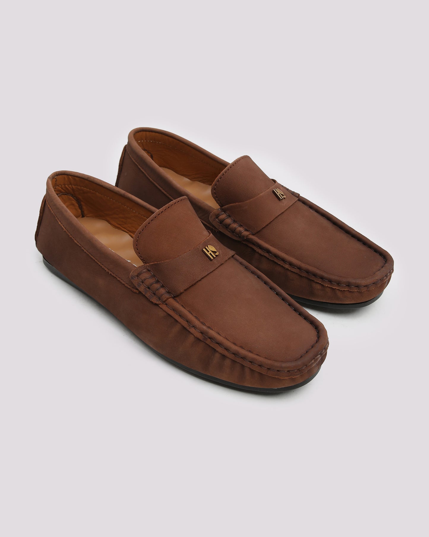 Suede Loafer With Penny Strap