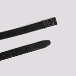Classic Black Textured Leather Belt