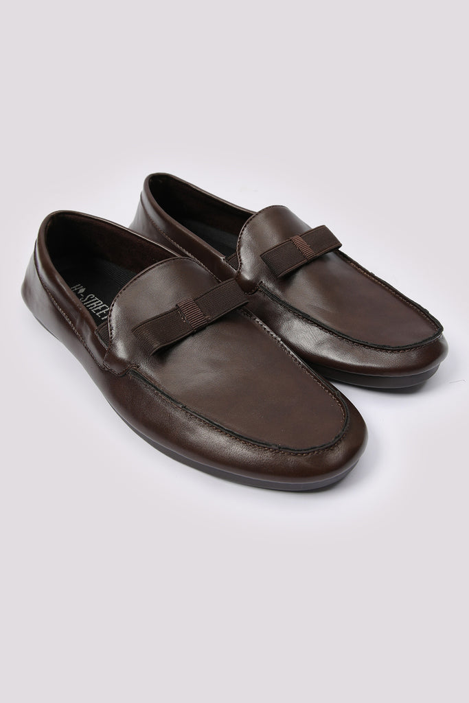 BROWN SOFT LEATHER MOCCASIN
