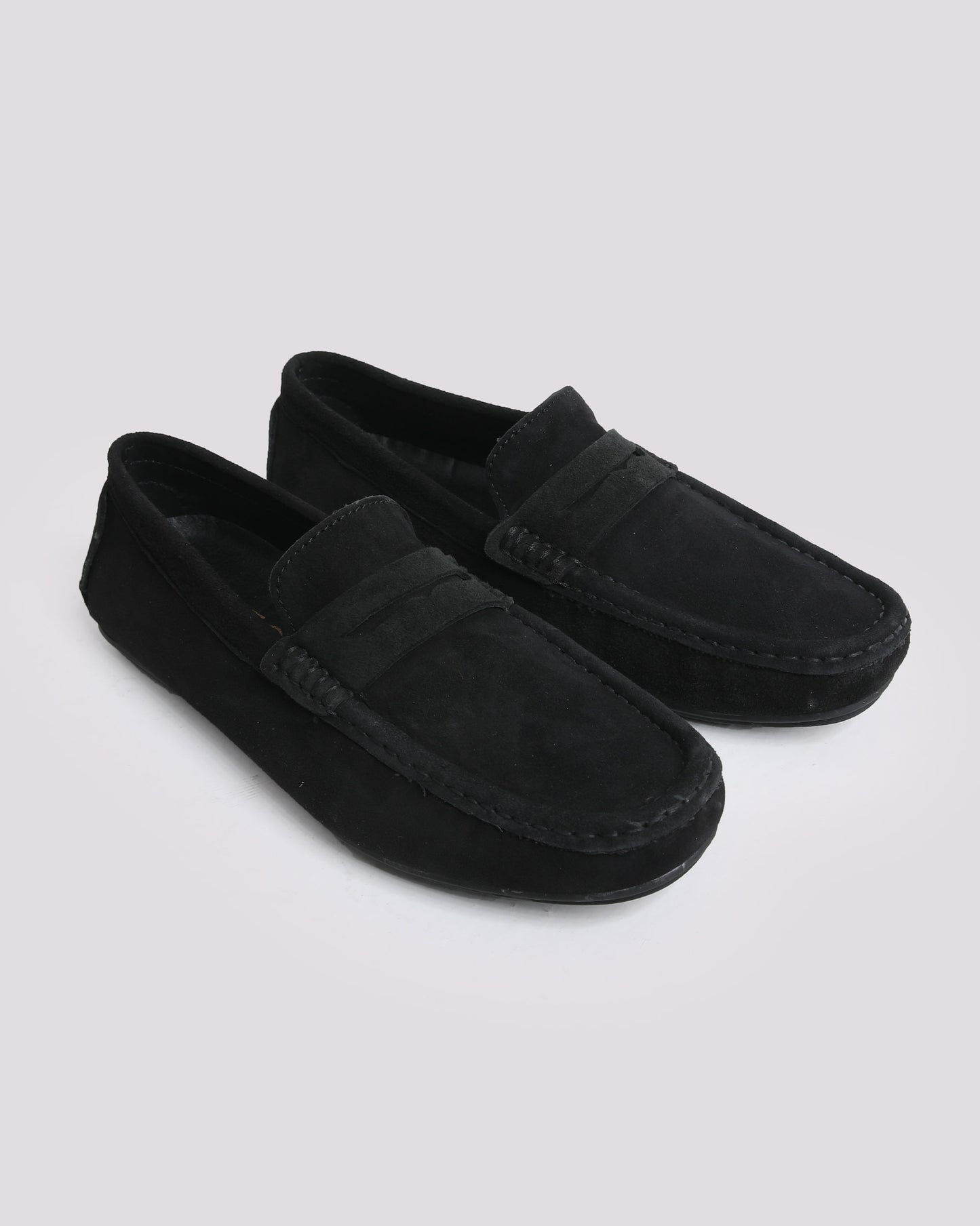 BLACK SUEDE LEATHER MOCCASIN
