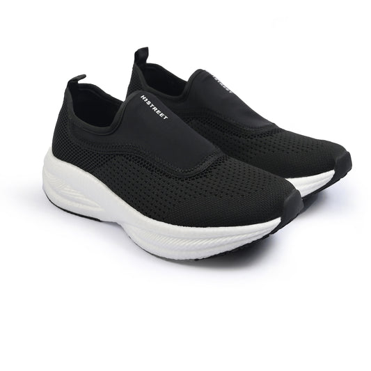BLACK KNITED EVA TECH SHOES