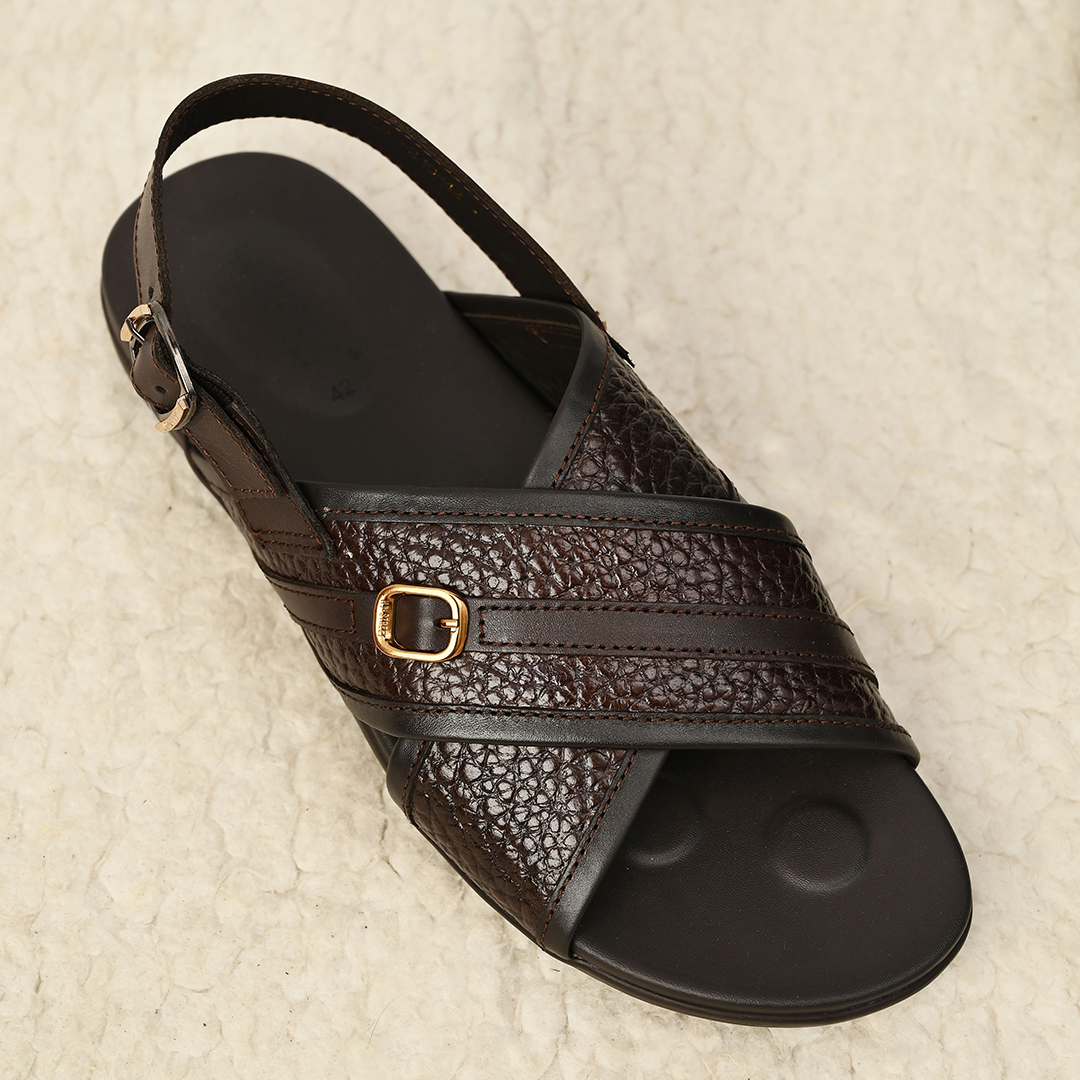 PEBBLE LEATHER COMFORT SANDAL