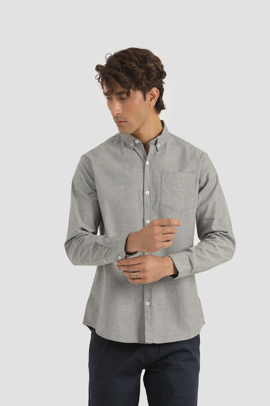 CHAMBREY COTTON GREY SHIRT