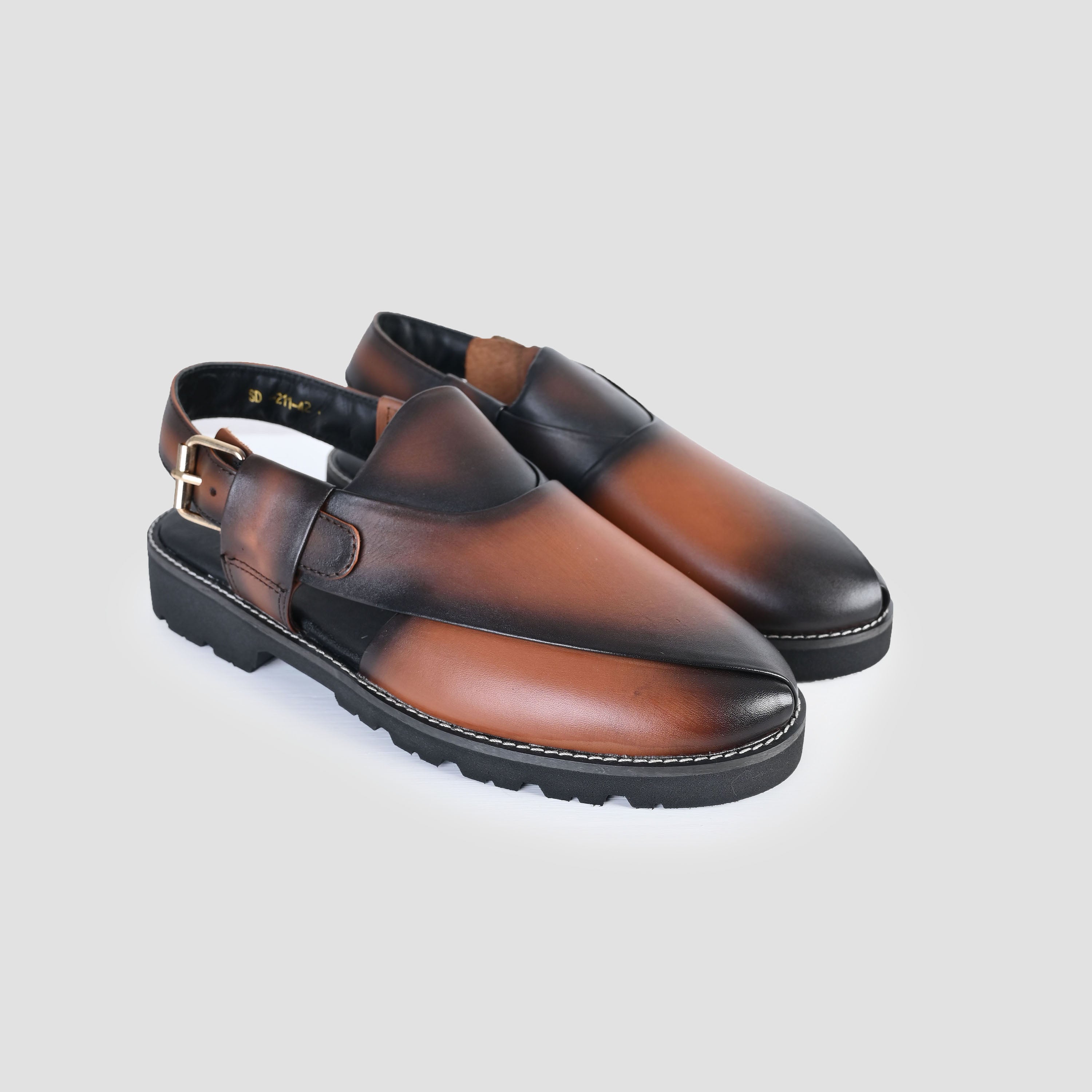 TWO TUNE LEATHER SANDAL