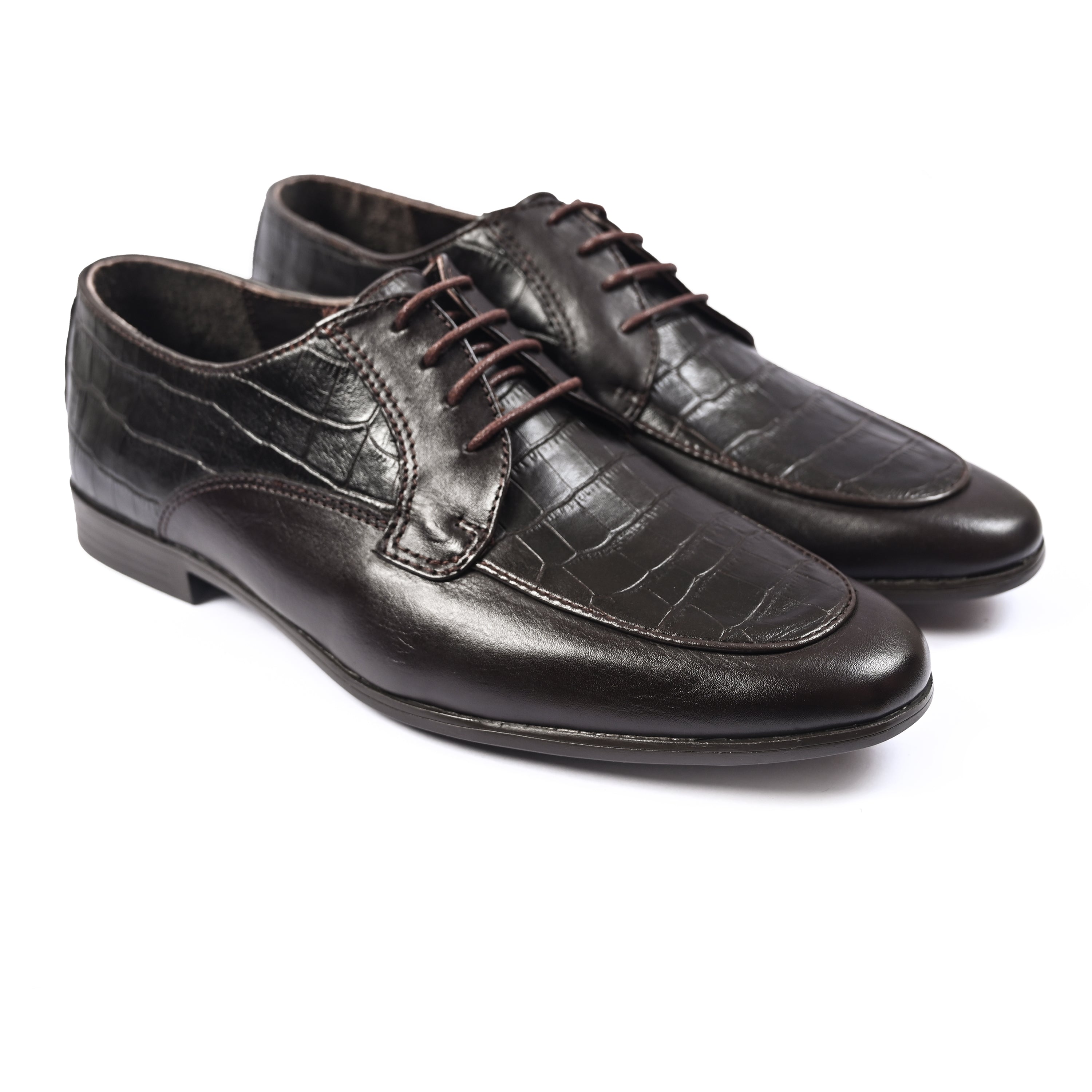 SPLIT LEATHER LACE UP SHOES