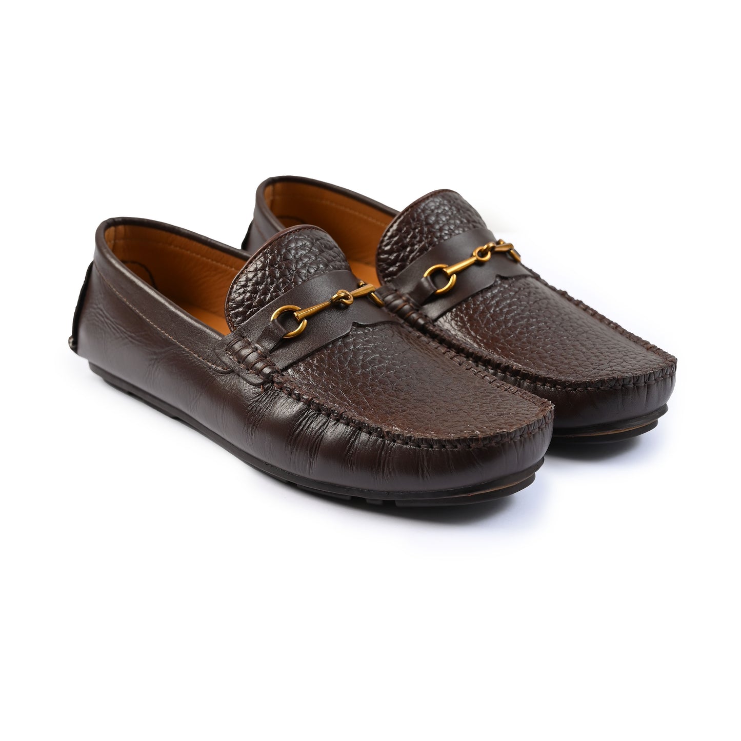 BLACK PEBLE GRAIN LEATHER MOCCASIN