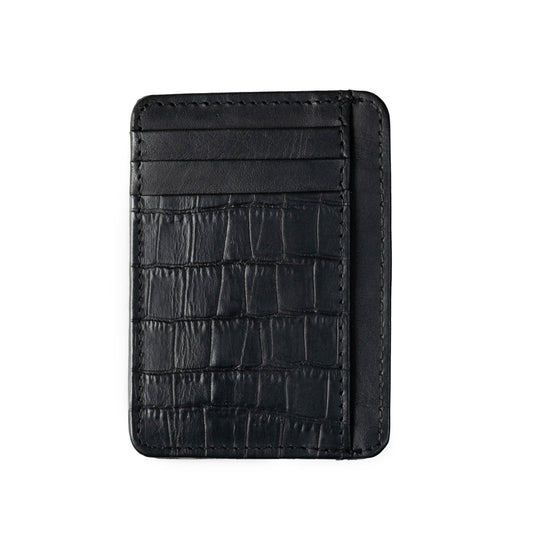 BLACK TEXTURED SMART WALLET