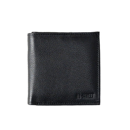 BLACK MILT LEATHER WALLET