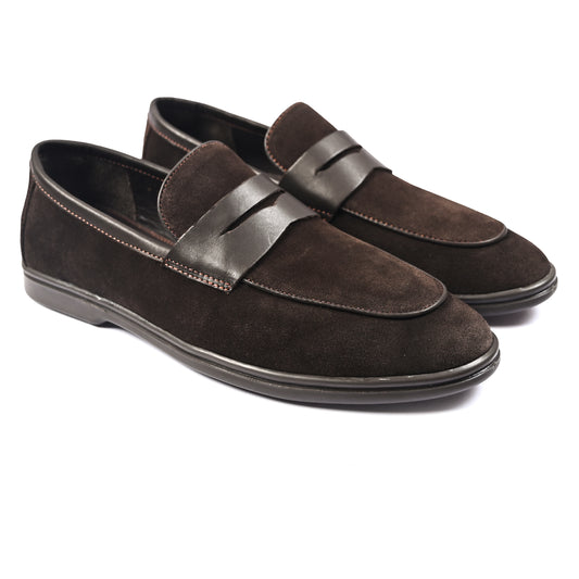BROWN SUEDE LEATHER LOAFERS