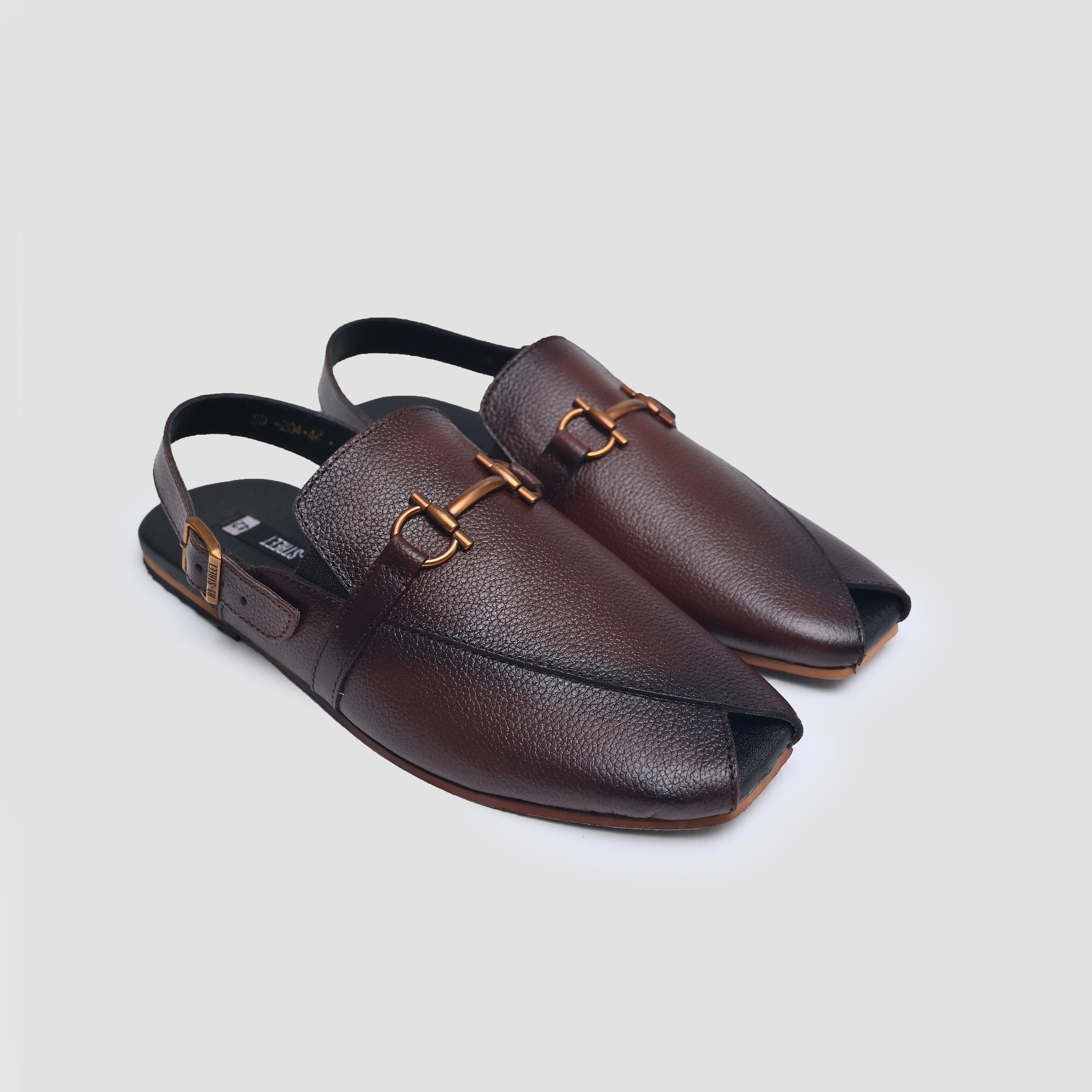 CLASSIC BROWN MILT LEATHER SANDAL