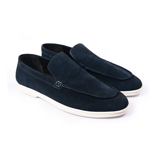 NAVY SUEDE OLD MONEY SHOES