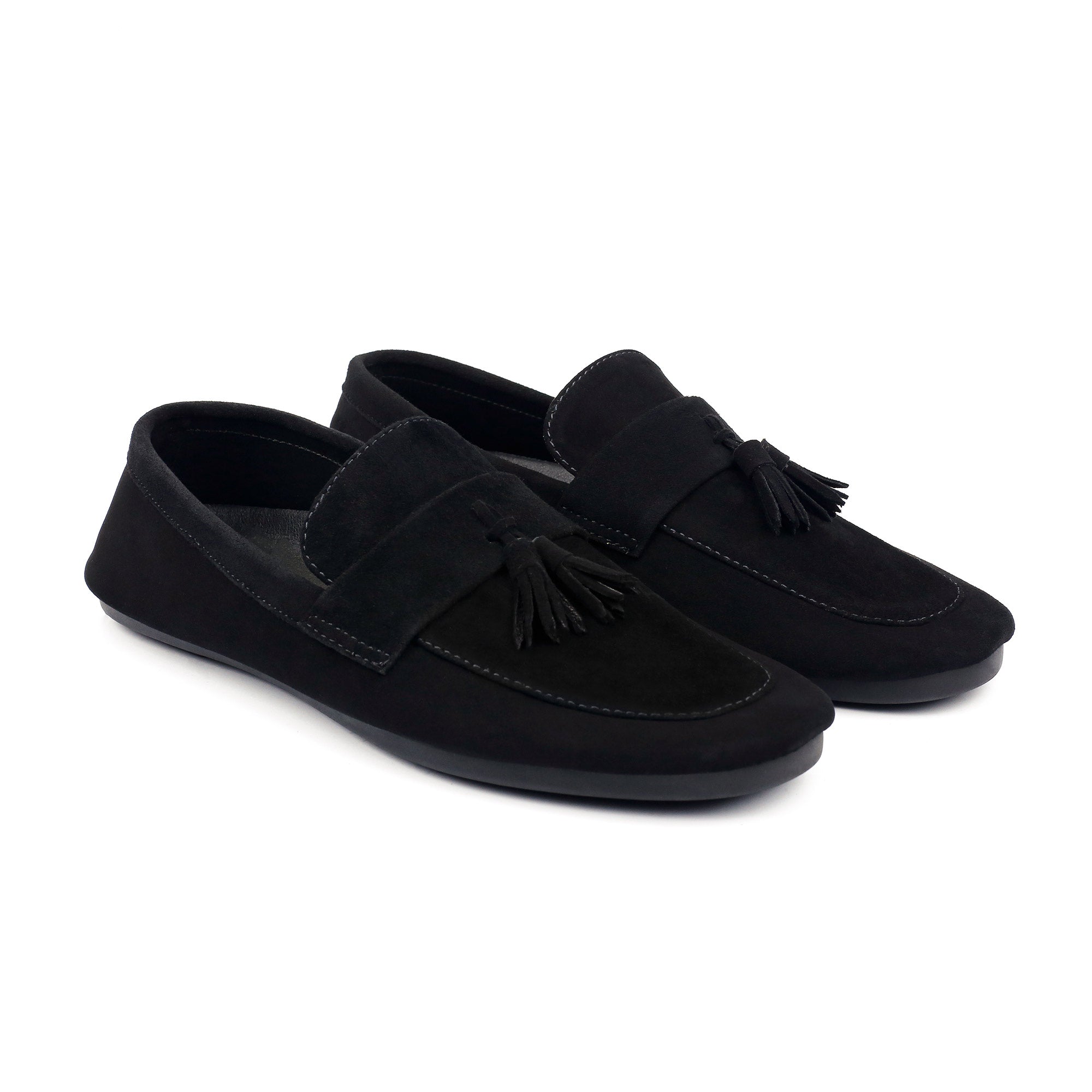 BLACK SUEDE TASSEL LOAFER