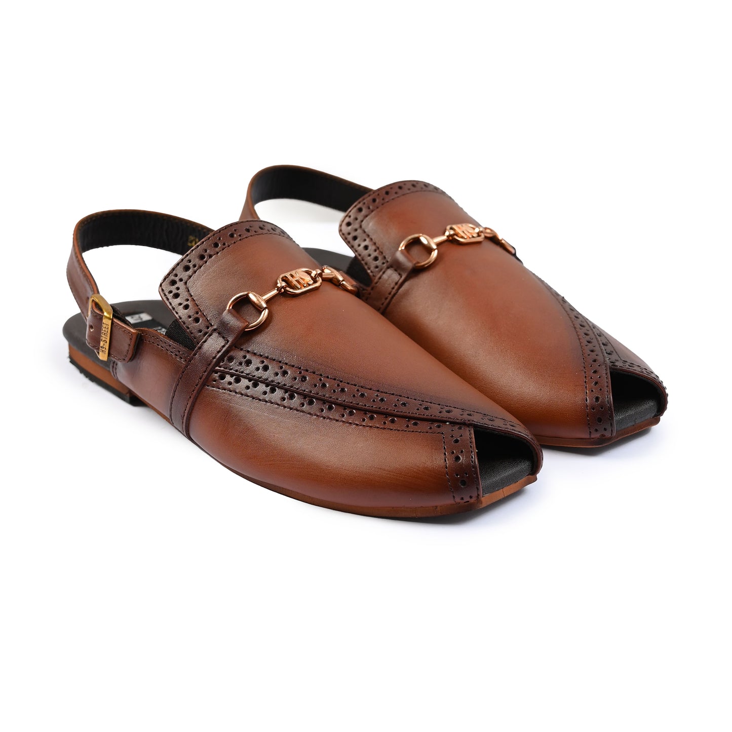 TWO TONW LEATHER SANDAL