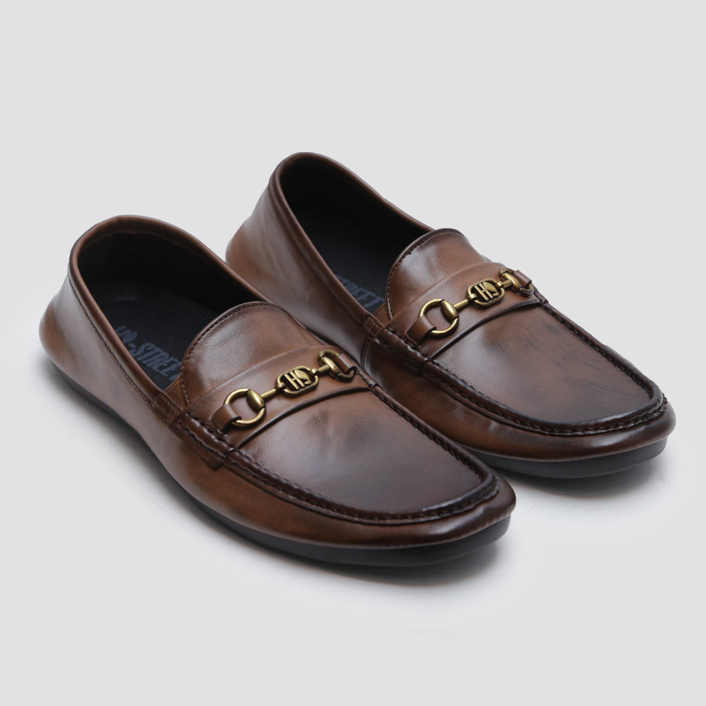 BROWN BRUSH UP MOCCASIN