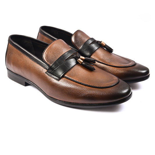 MUSTARD MILD LEATHER SLIP ONS