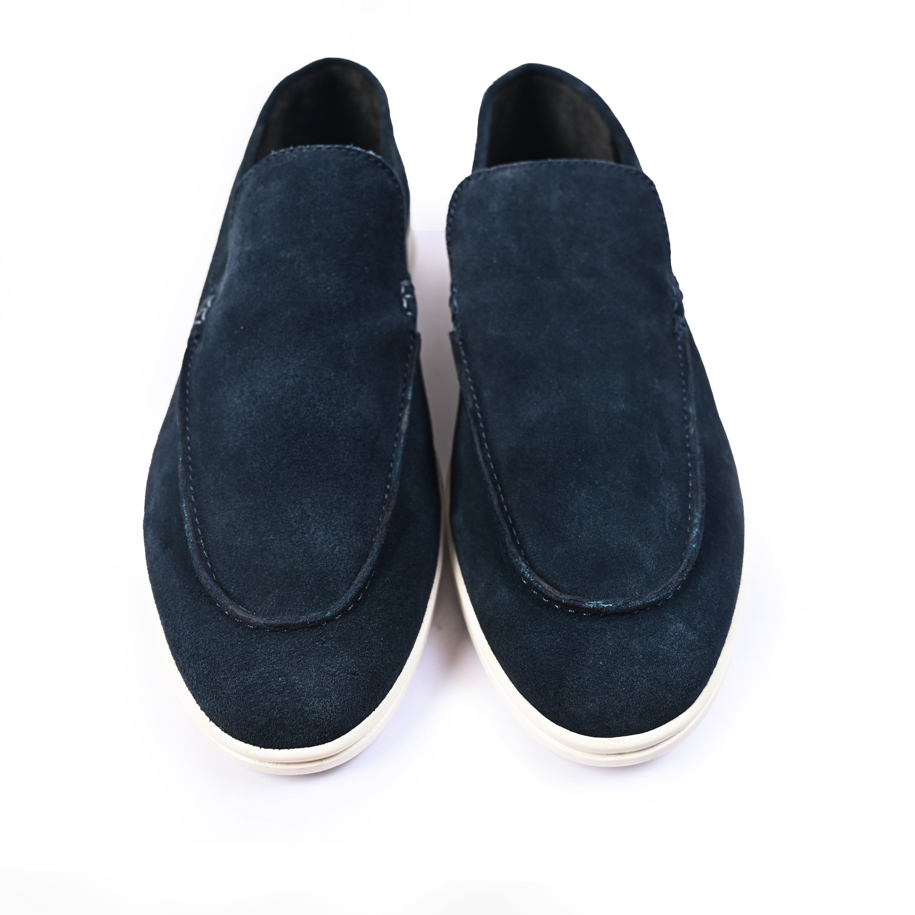 NAVY SUEDE OLD MONEY SHOES