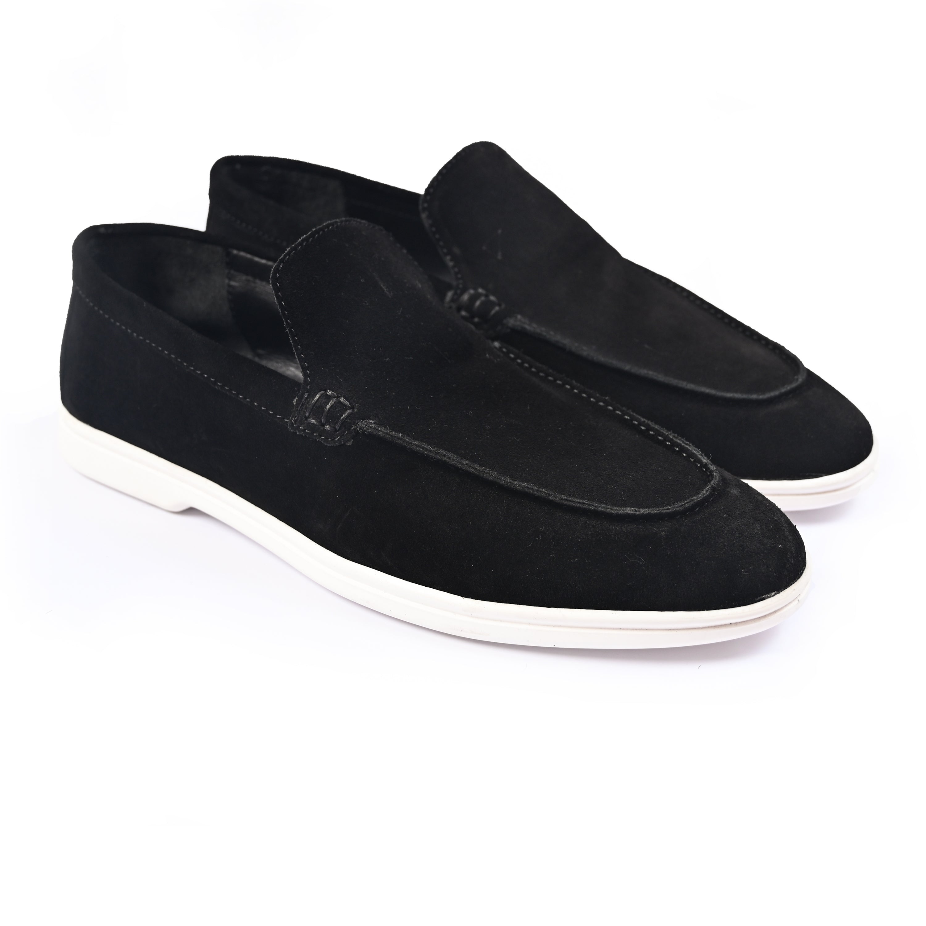 BLACK SUEDE OLD MONEY SHOES