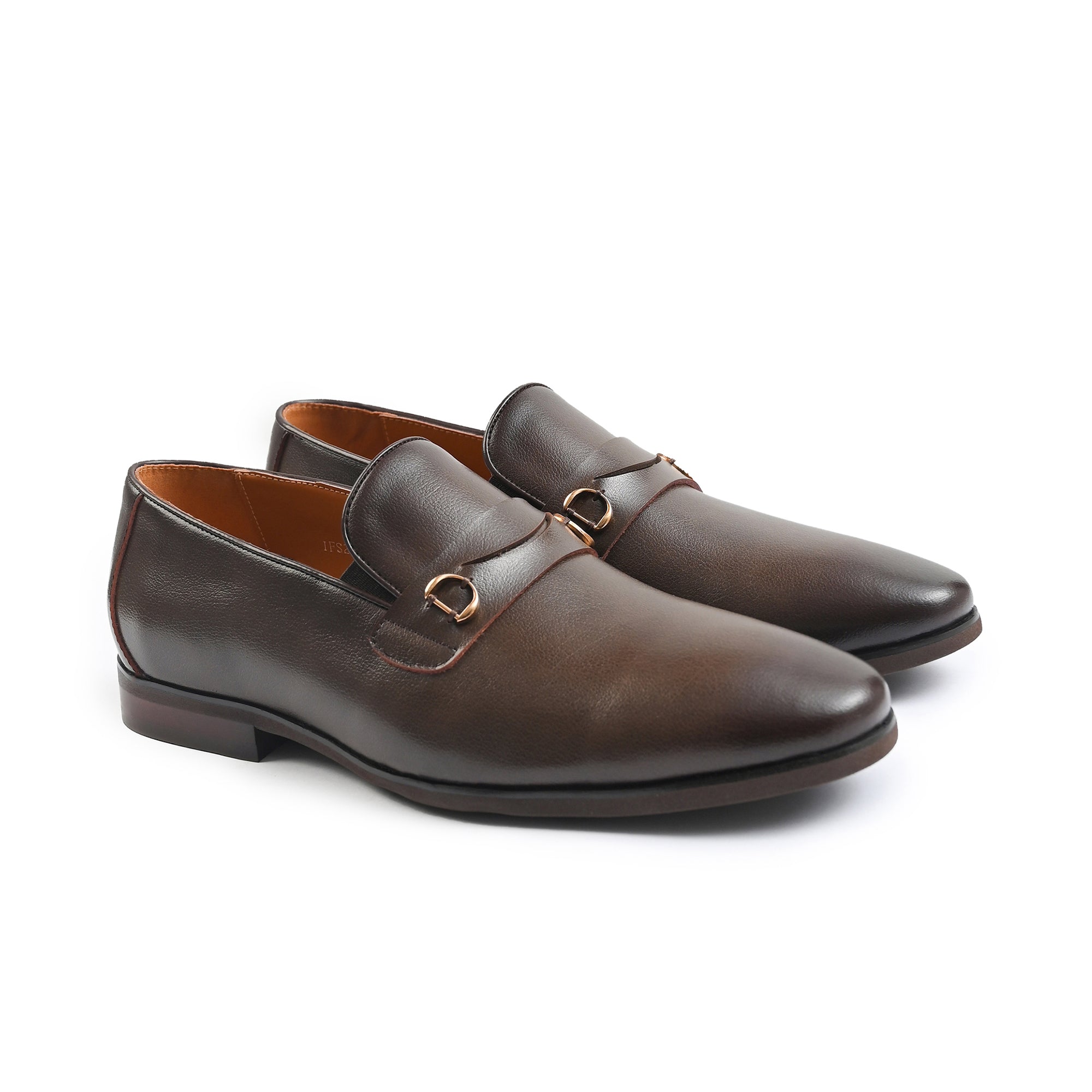 BROWN MILT TEXTURED SHOES