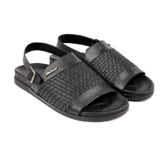 BRAIDED LEATHER COMFORT SANDAL