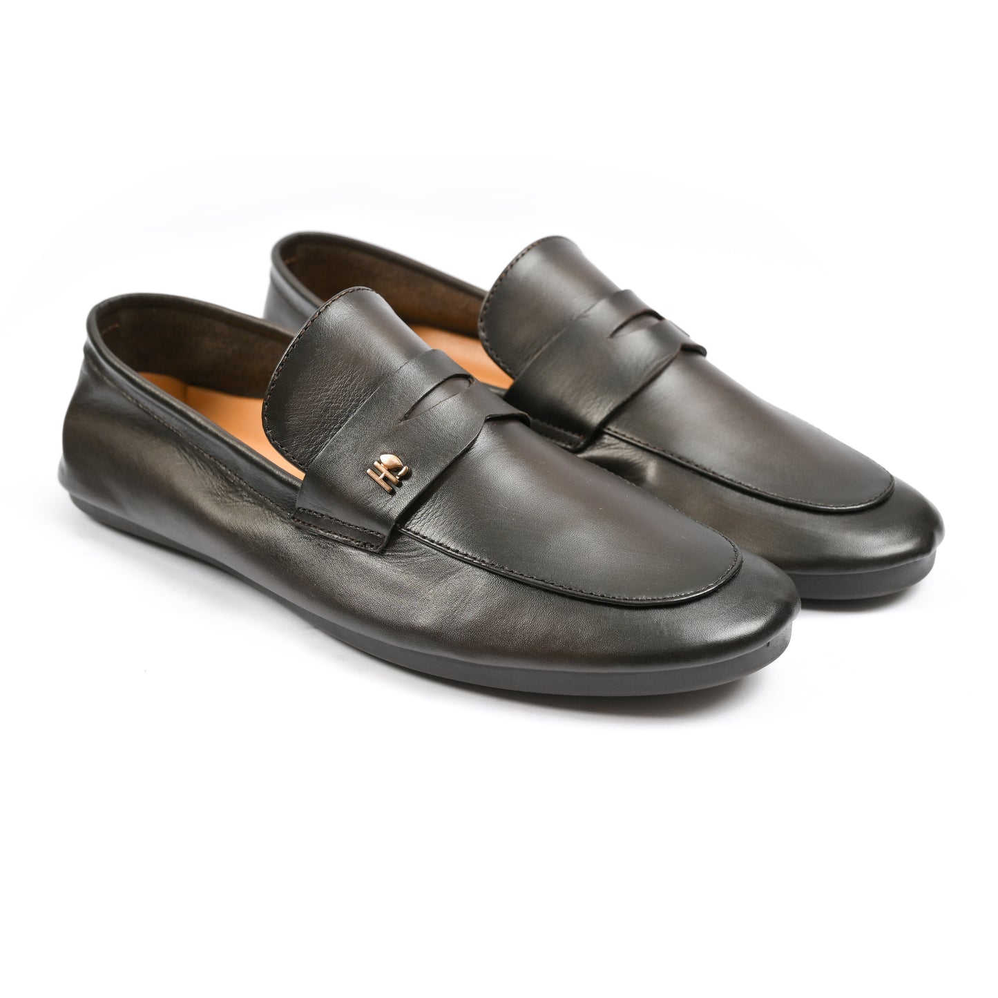 BROWN SOFT LEATHER LOAFERS