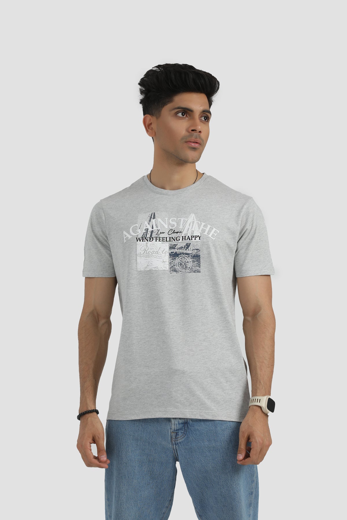 GREY GHRAPHIC T-SHIRT