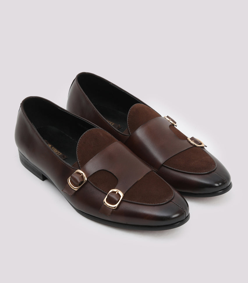 DOUBLE MONK LEATHER SHOES