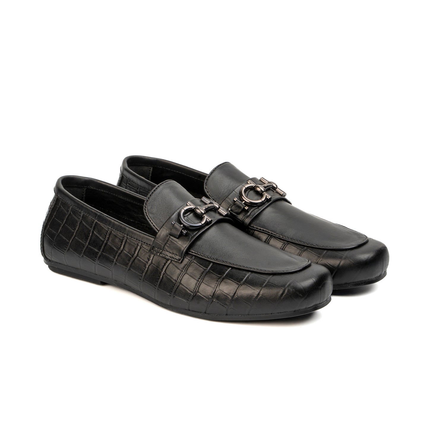 MULTI LEATHER BUCKLE MOCCASIN