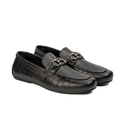 MULTI LEATHER BUCKLE MOCCASIN
