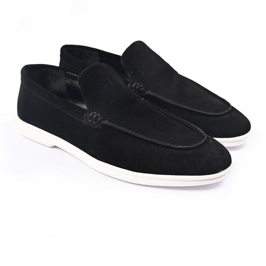 BLACK SUED OLD MONEY SHOES