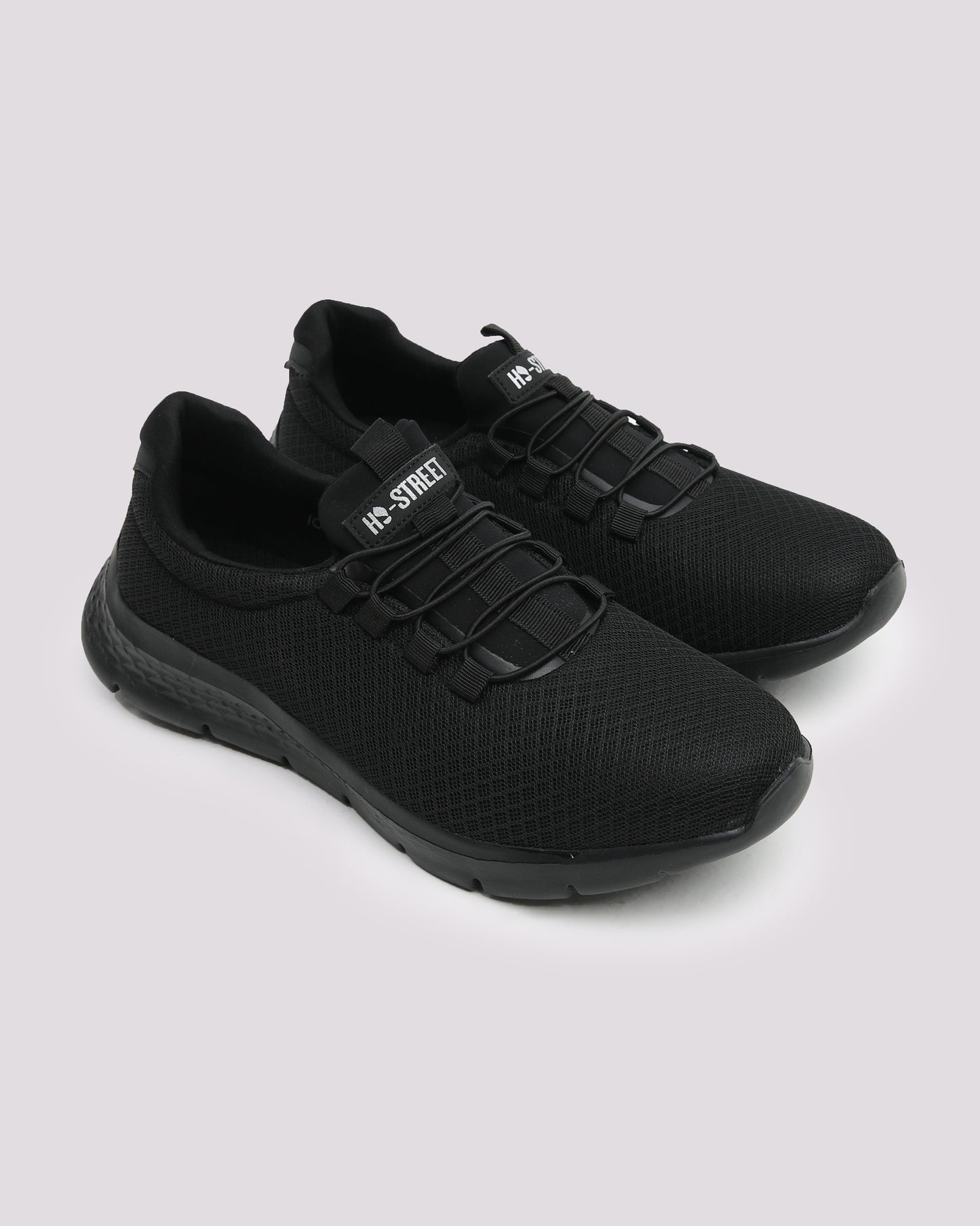 Black Lace-Up Trainer