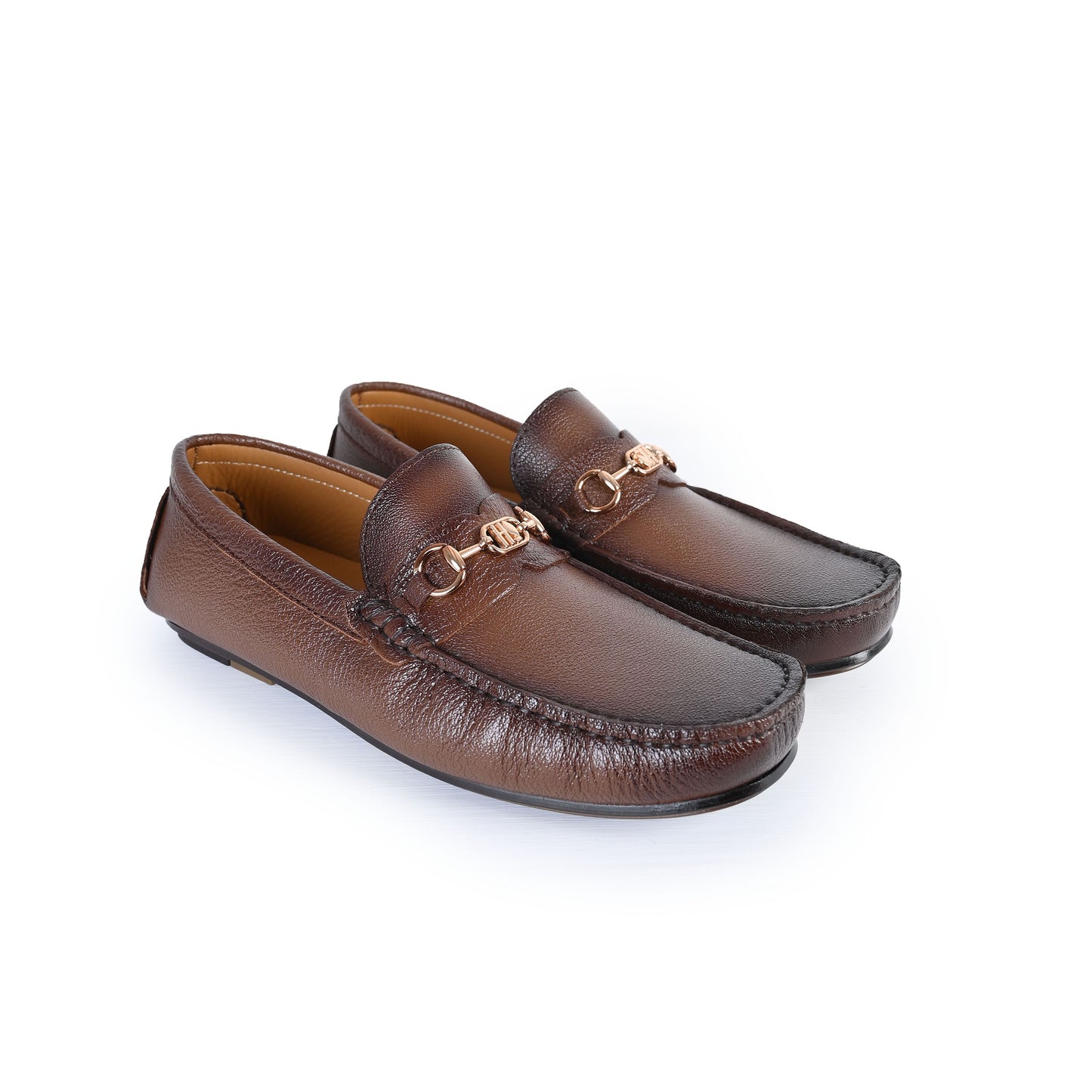 BROWN PEBBLE LEATHER MOCCASIN