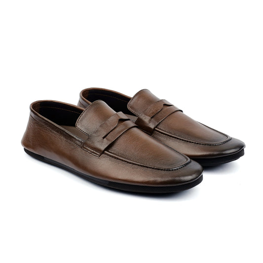 BROWN LEATHER FLEXIBLE SHOES