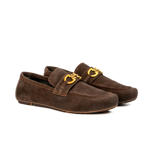 BROWN SUEDE LEATHER MOCCASIN