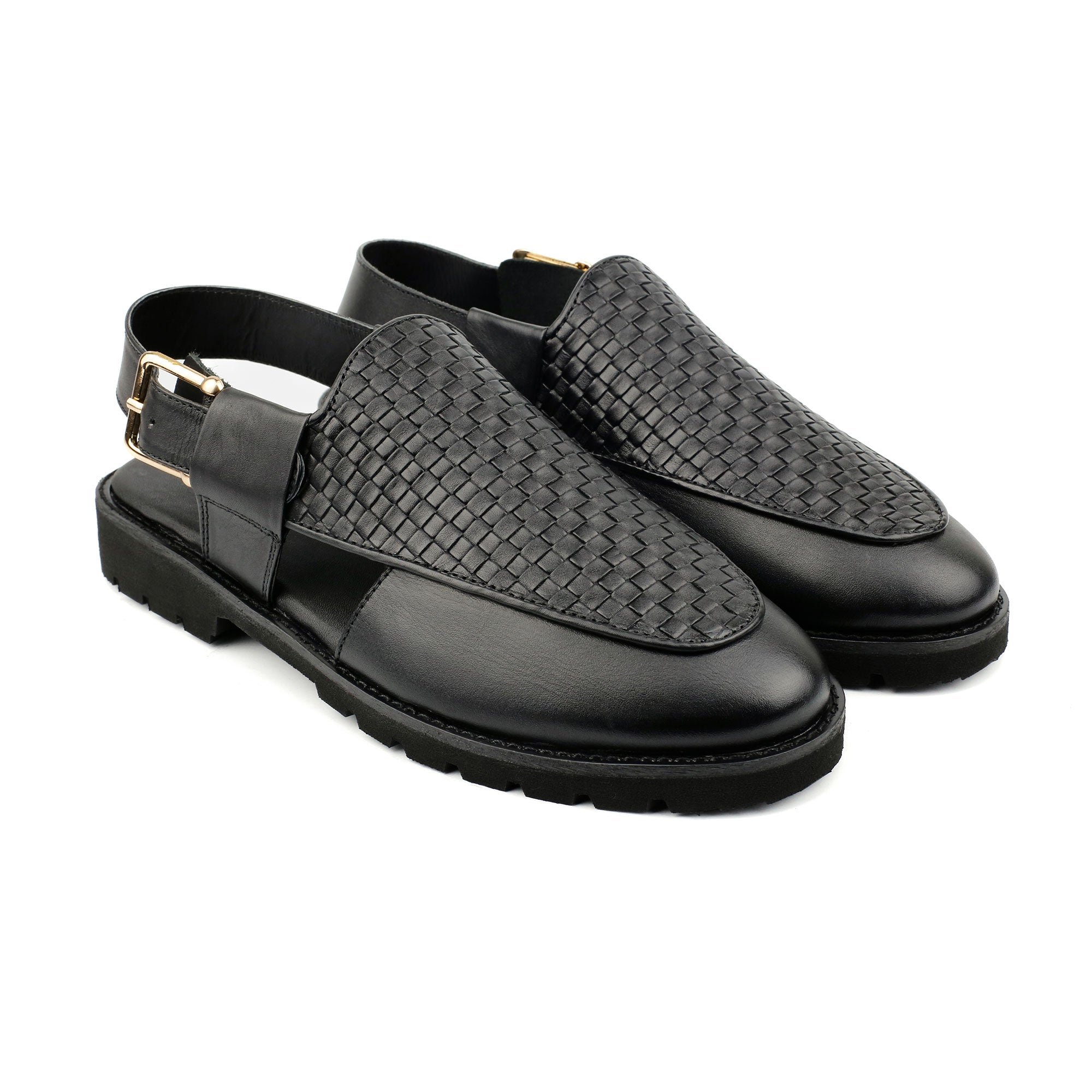 BRAIDED LEATHER COMFORT SANDAL