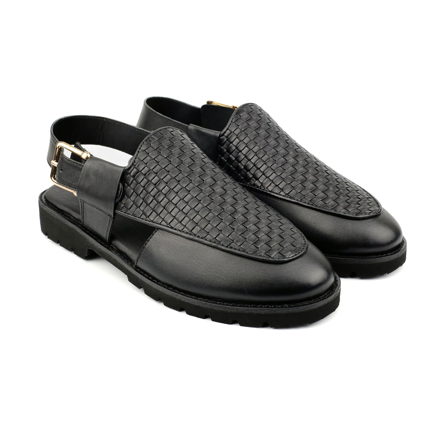 BRAIDED LEATHER COMFORT SANDAL