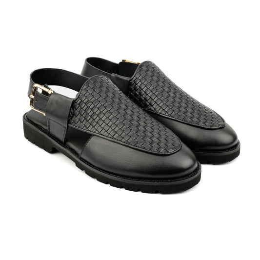 BRAIDED LEATHER COMFORT SANDAL