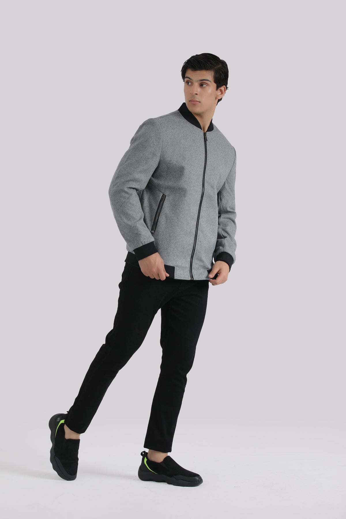 GREY WOOL BLEND JACKET