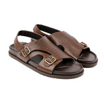 DOUBLE BUCKLE LEATHER SANDAL
