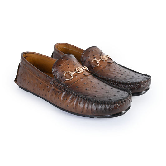 brown formal loafers