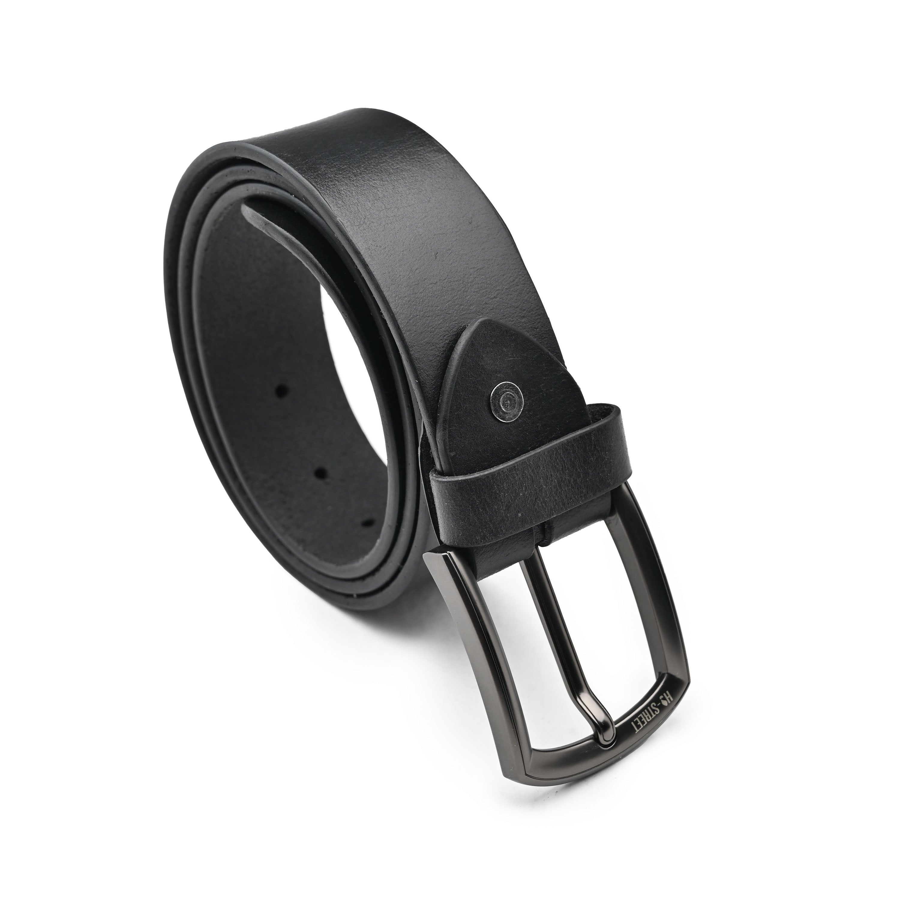 BLACK LEATHER BELT