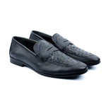 TWO TONE TEXTURED LEATHER SHOES