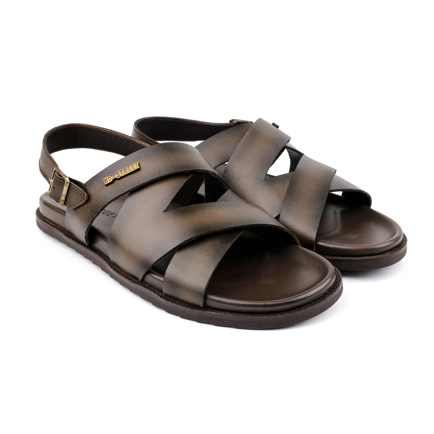 TWO TONE LEATHER SANDAL