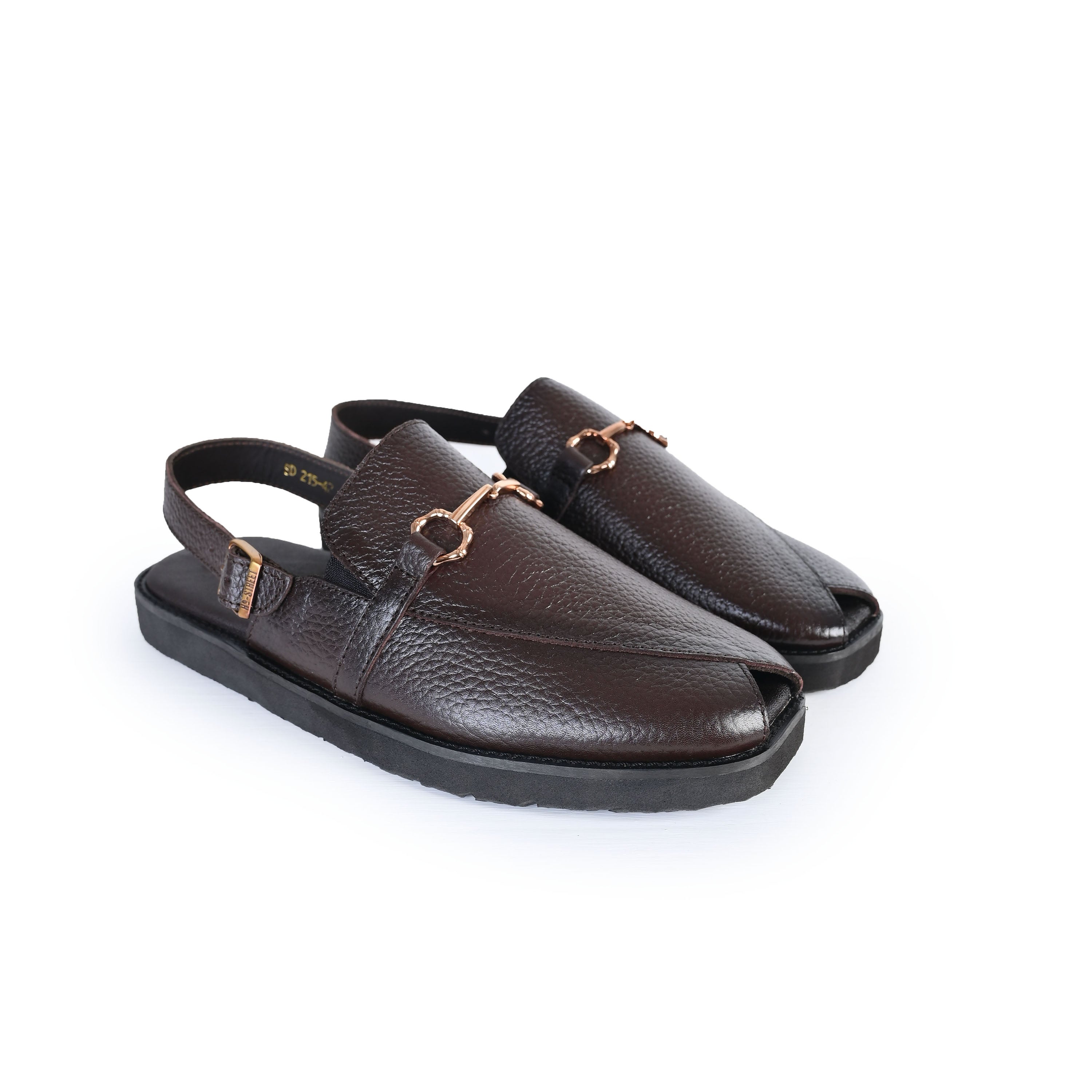 BROWN MILT LEATHER SANDAL