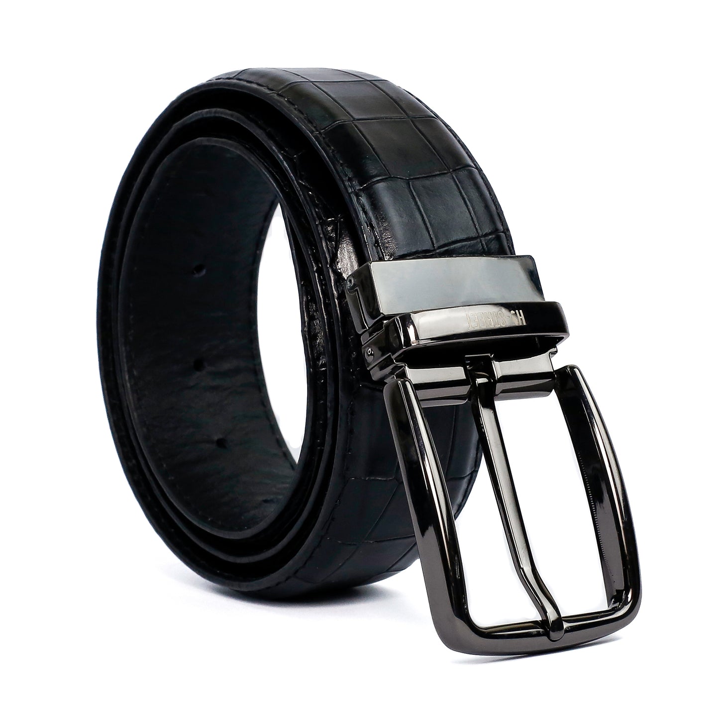 TEXTURED LEATHER BELT