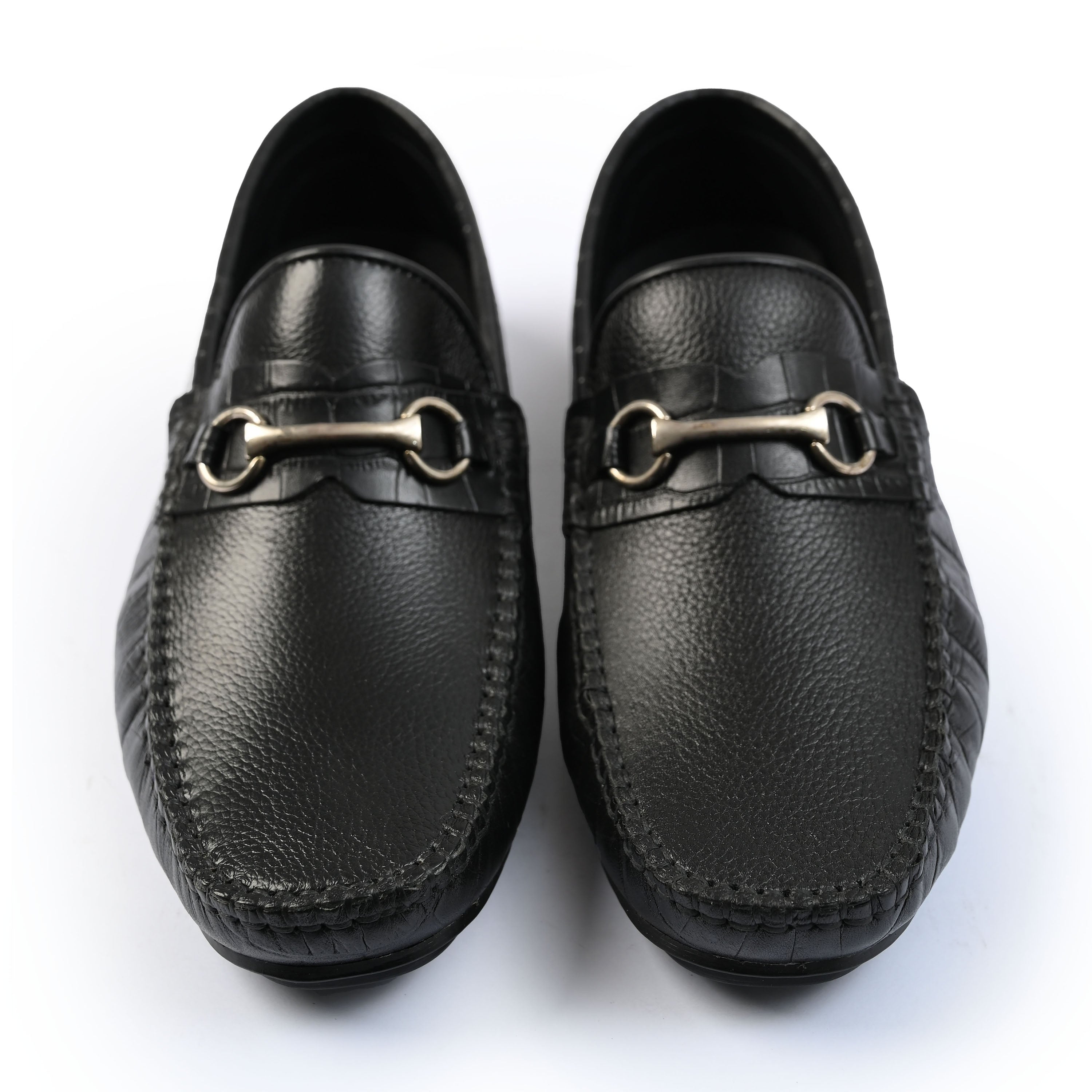 BLACK LEATHER MOCCASIN