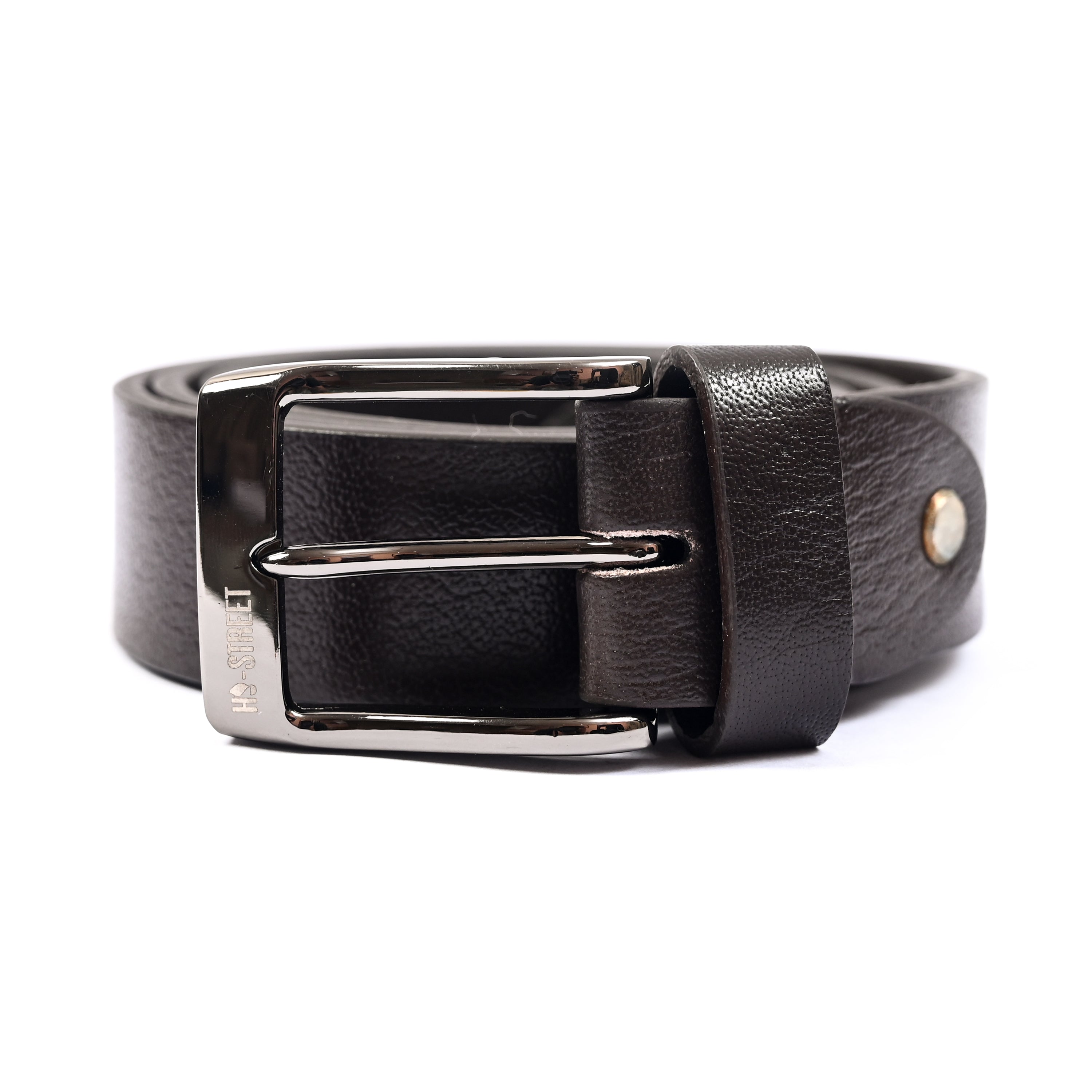 COFFEE ANILINE LEATHER BELT